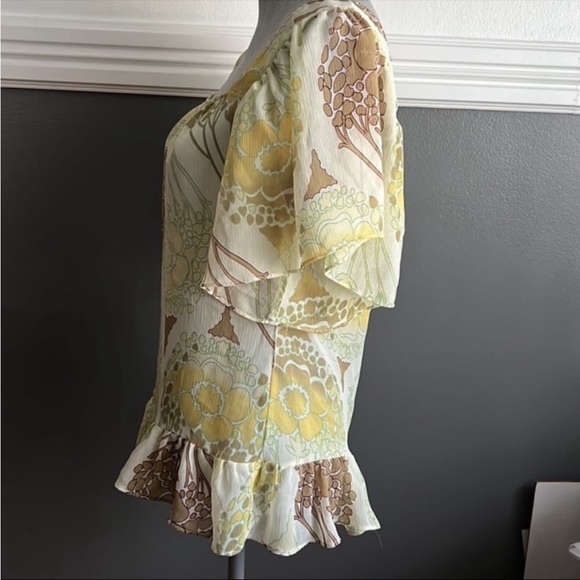 Y2K Rampage Chiffon Floral Blouse - Picture 7 of 12